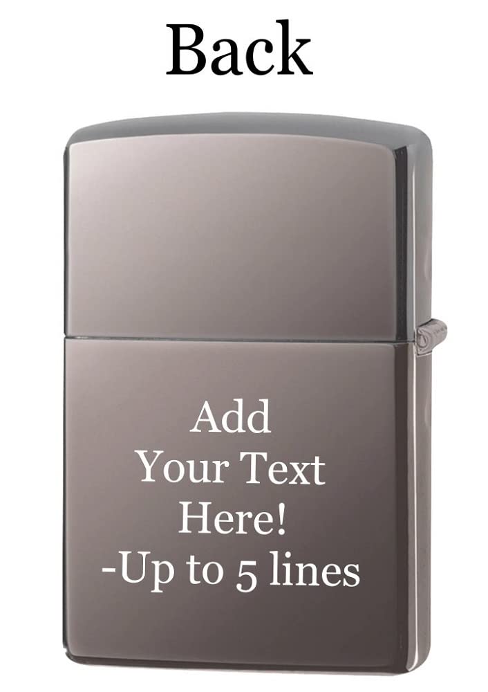 Zippo Lighter - Personalized Customize Message Engrave on Backside for Dragon Windproof Lighter Gold Plate Armor 29265
