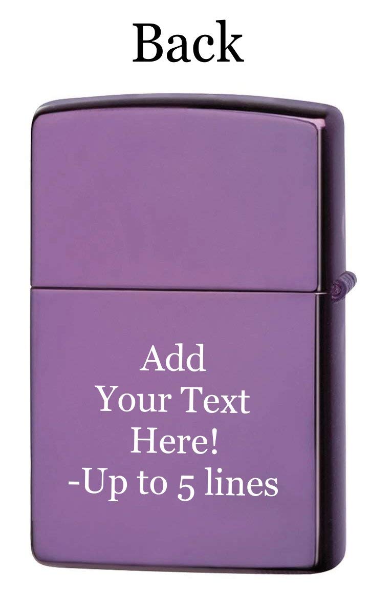 Zippo Lighter - Personalized Customize Message Engrave on Backside for Dragon Windproof Lighter Gold Plate Armor 29265