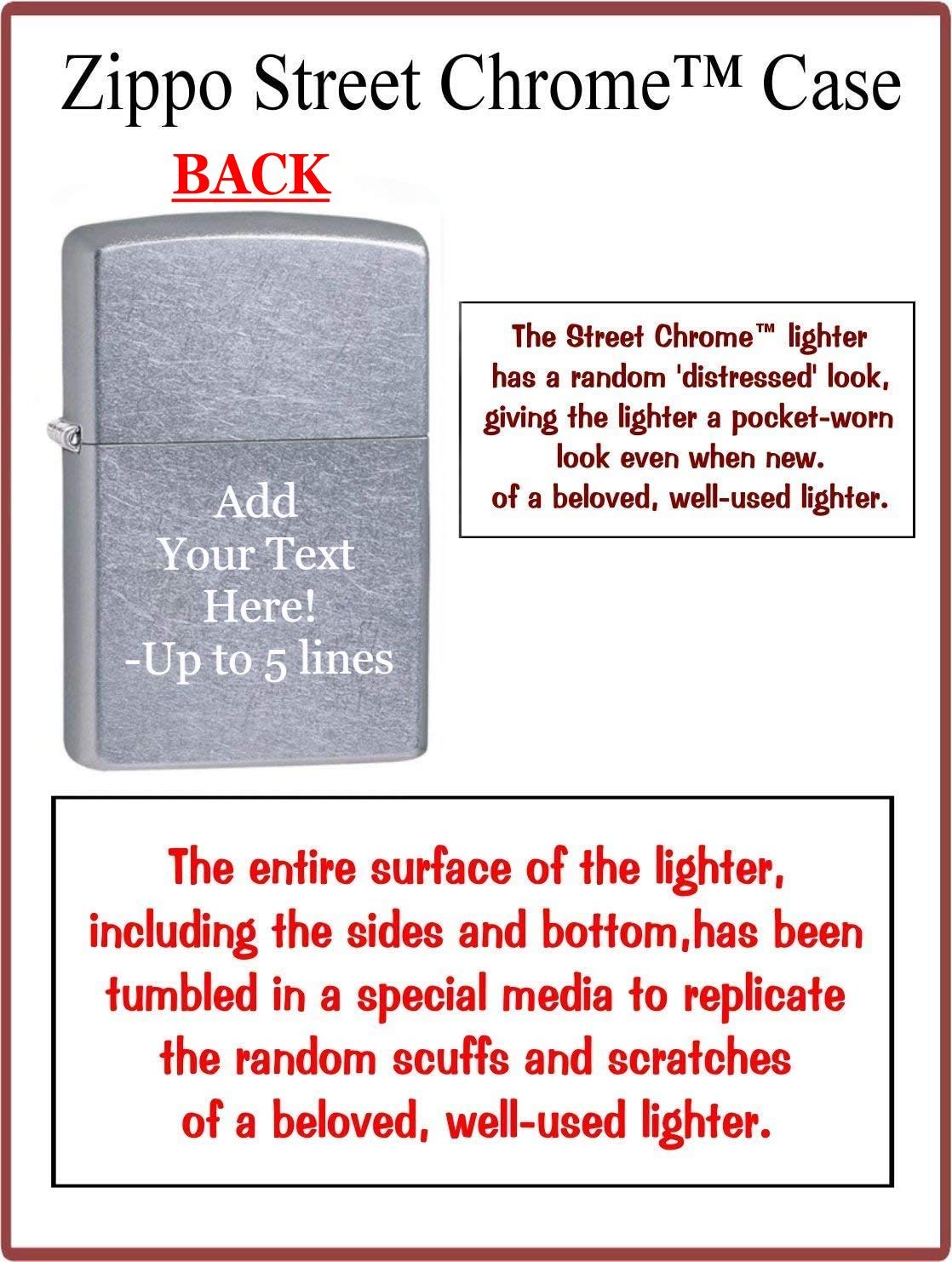 Zippo Lighter - Personalized Customize Message Engrave on Backside for Dragon Windproof Lighter Gold Plate Armor 29265